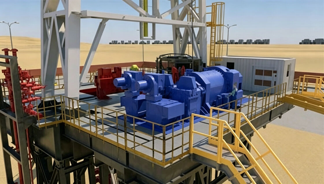 11kw Oil Drilling Equipment Automated / Manual Draw Works For Raising Lowering Traveling Blocks