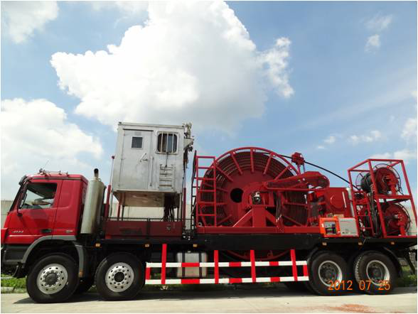 Integrated Coiled Tubing Unit Oil Field Coil Tubing Truck Suitable For Complex Operational Mode